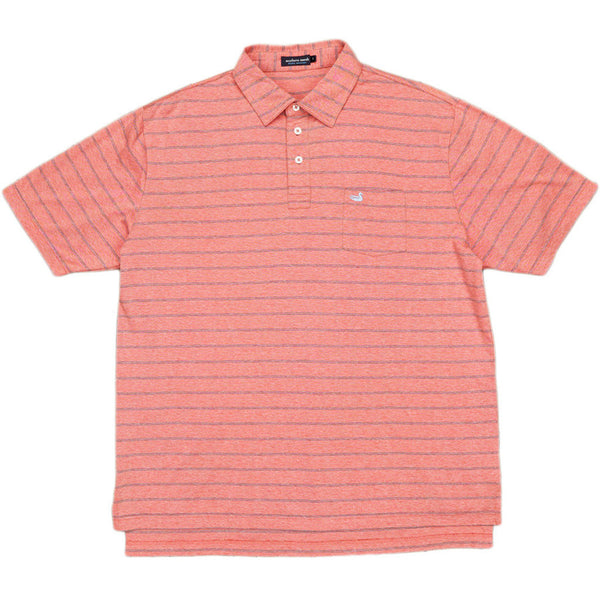 Harrington Stripes Polo in Red and Navy  