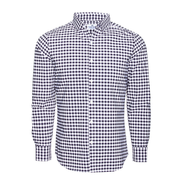 The "Montauk" Gingham Dress Shirt in Navy   