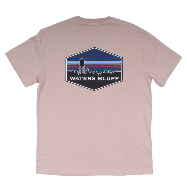 Midnight Tower Simple Pocket Tee in Nude by Waters Bluff