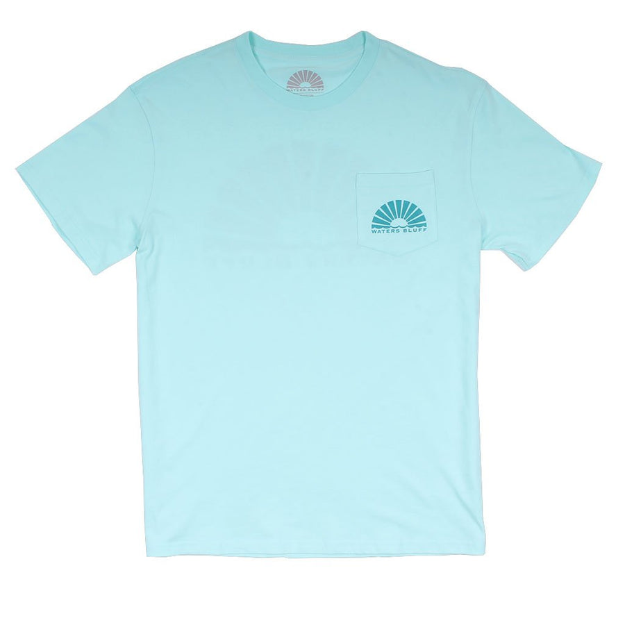 Logo Simple Pocket Tee in Mint by Waters Bluff