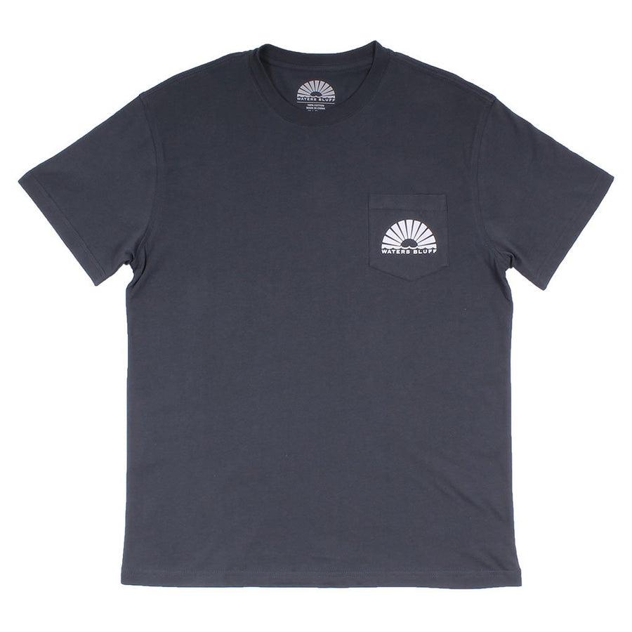 Paddler Simple Pocket Tee in Bluff Grey by Waters Bluff