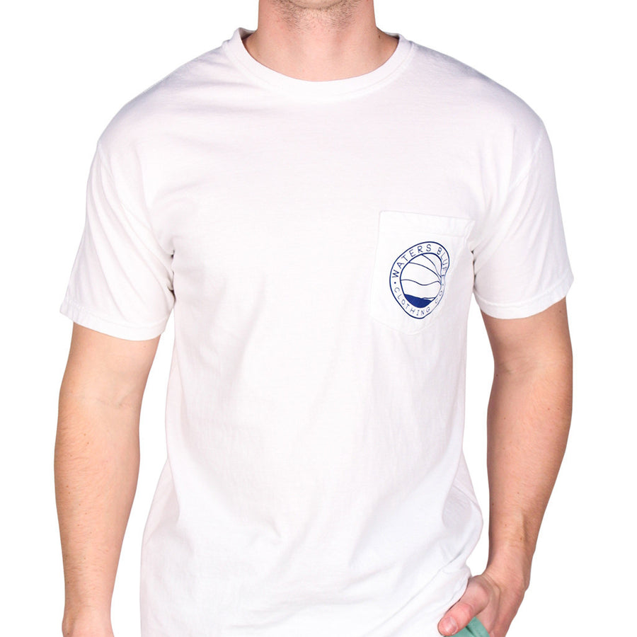 Wave Tee Shirt in White   - 1