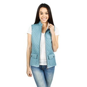 Ladies Brush Gilet in Blue