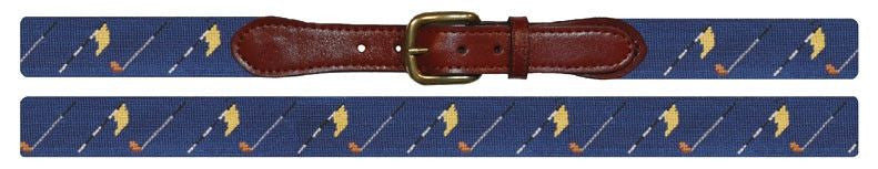 Golf Flags Needlepoint Belt