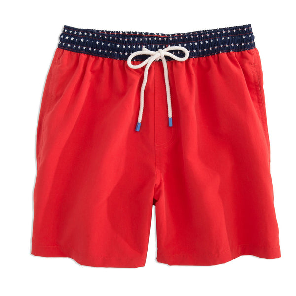 Stars Swim Trunk in Red   