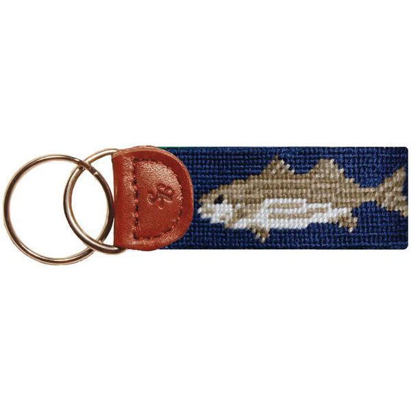 Striped Bass Key Fob in Navy  